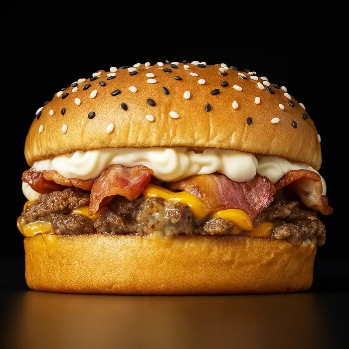 Hambúrguer artesanal Smash Bacon